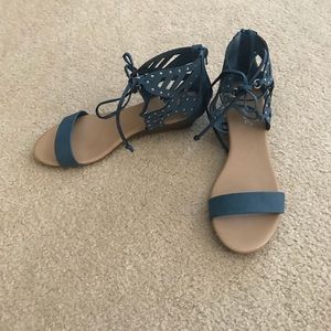 Blue sandals